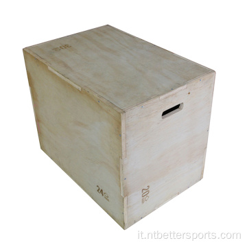 Allenamento fitness 3in1 Box tozzo per salto in legno plyo